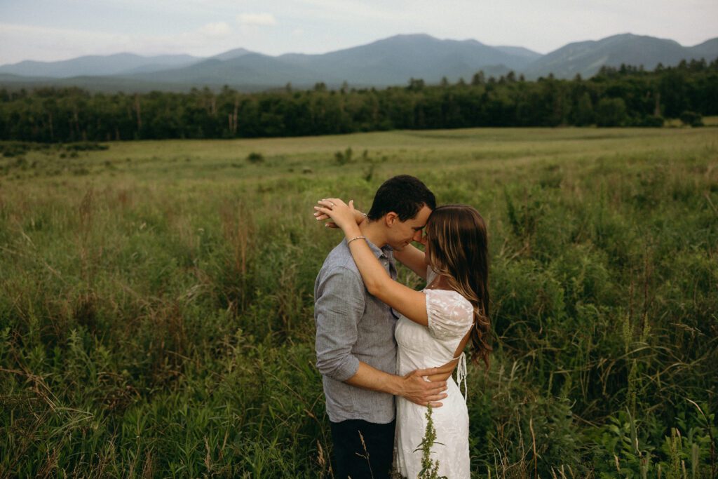 man and woman snuggled up close 